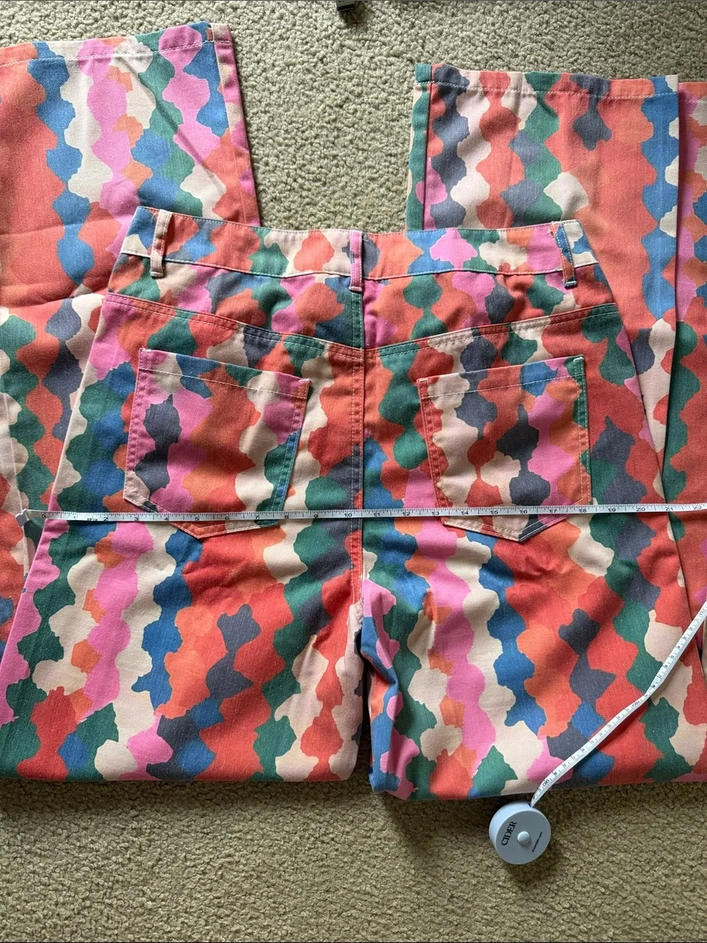 Multicolor High Rise Wide Leg Pants - Picture 6 of 8